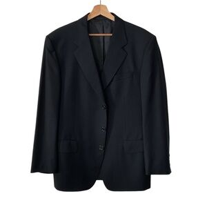 Loro Piana Fabric Tasmanian Super 120’s Virgin Wool Blazer, size 52 R